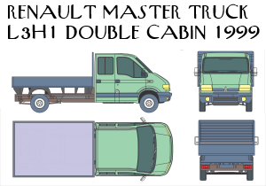 Renault Master Truck L3H1 Double Cabin (1999)