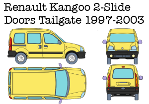 Renault Kangoo 2 Sliding Doors Tailgate 1997-2003