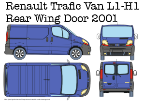 Renault Trafic Van L1-H1 (Rear Wing Door 2001)