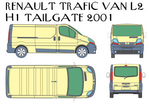 Renault Trafic Van L2H1 (Tailgate 2001)