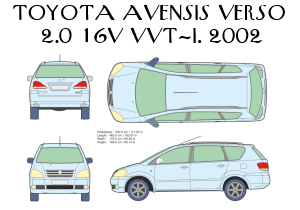 Toyota Avensis Verso 2.0 16v VVT-i, 2002